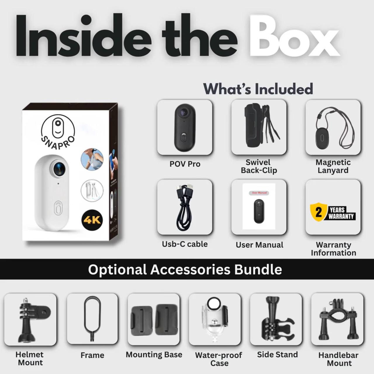 SNAPRO™ - Action camera